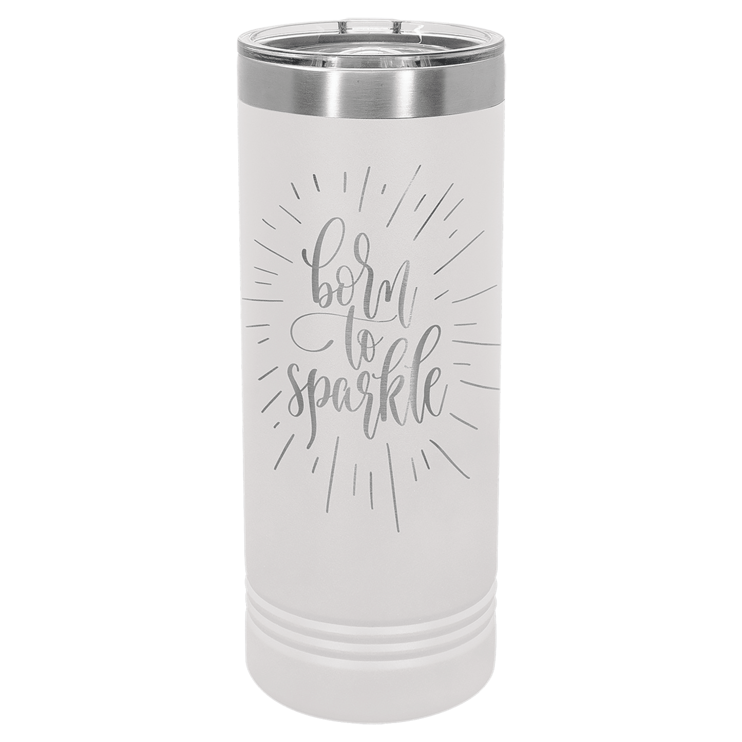 Polar Camel 22 oz. White Skinny Tumbler with Slider Lid