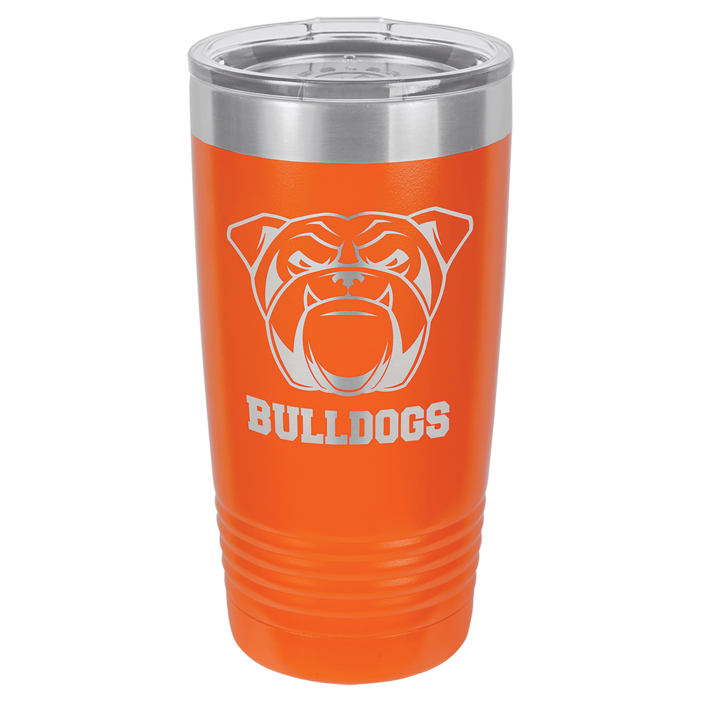 Polar Camel 20 oz. Orange Vacuum Insulated Ringneck Tumbler with Clear Lid