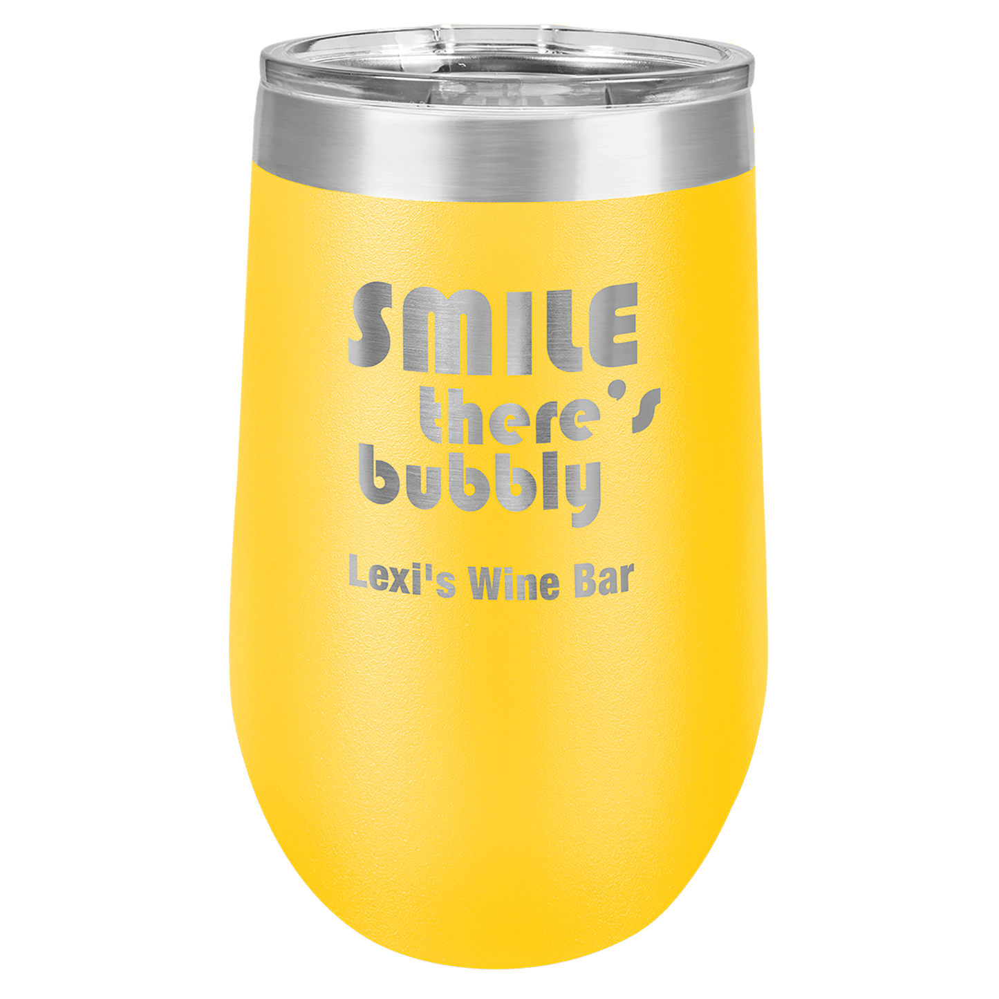 Polar Camel 16 oz. Yellow Vacuum Insulated Stemless Tumbler with Lid