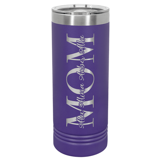Polar Camel 22 oz. Purple Skinny Tumbler with Slider Lid