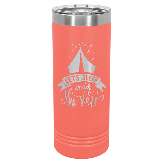 Polar Camel 22 oz. Coral Skinny Tumbler with Slider Lid