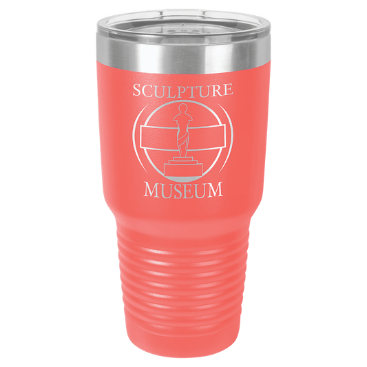 Polar Camel 30 oz. Coral Vacuum Insulated Ringneck Tumbler with Clear Lid