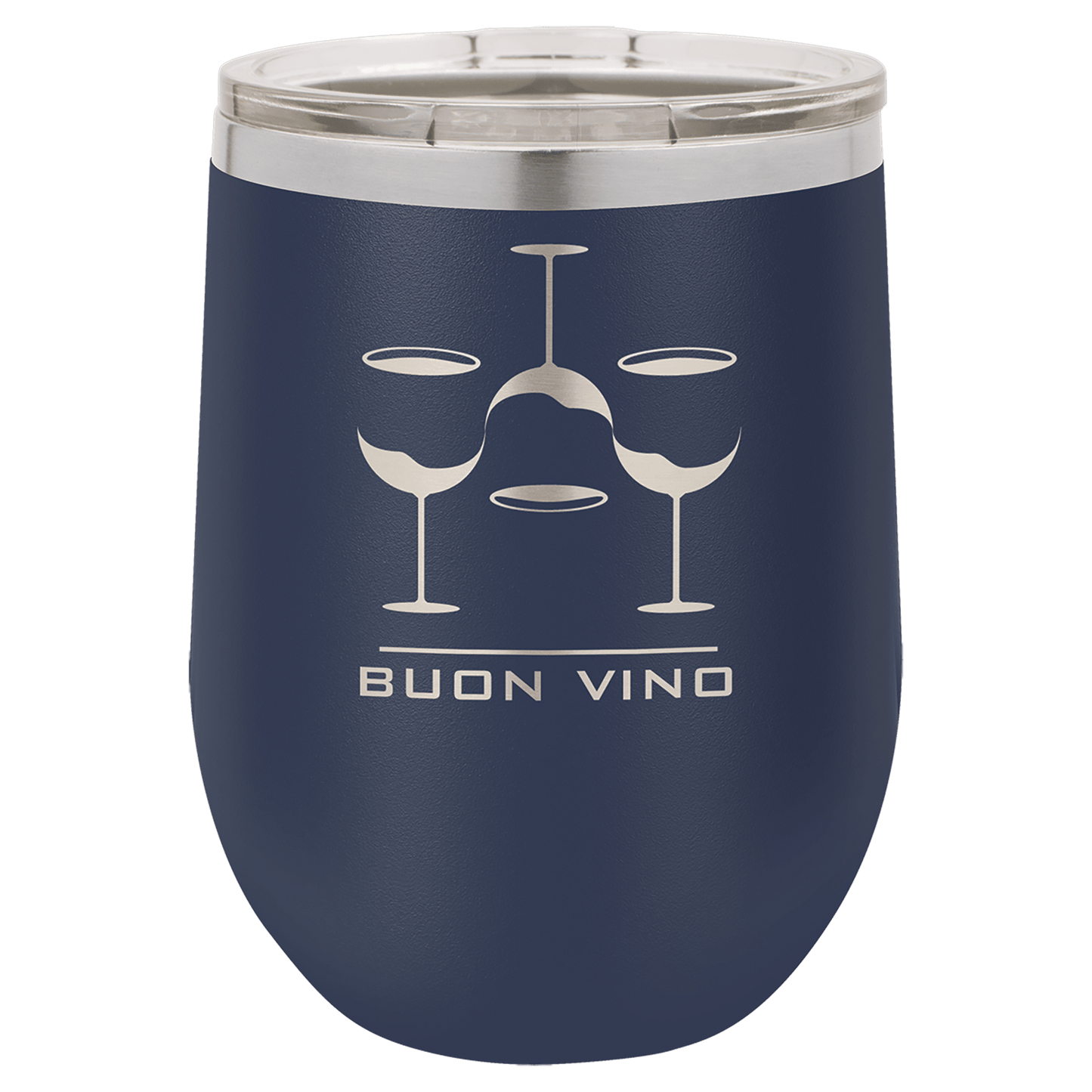 Polar Camel 12 oz. Navy Blue Vacuum Insulated Stemless Wine Tumbler with Lid